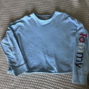 Tommy Hilfiger Light Blue Cropped Sweatshirt